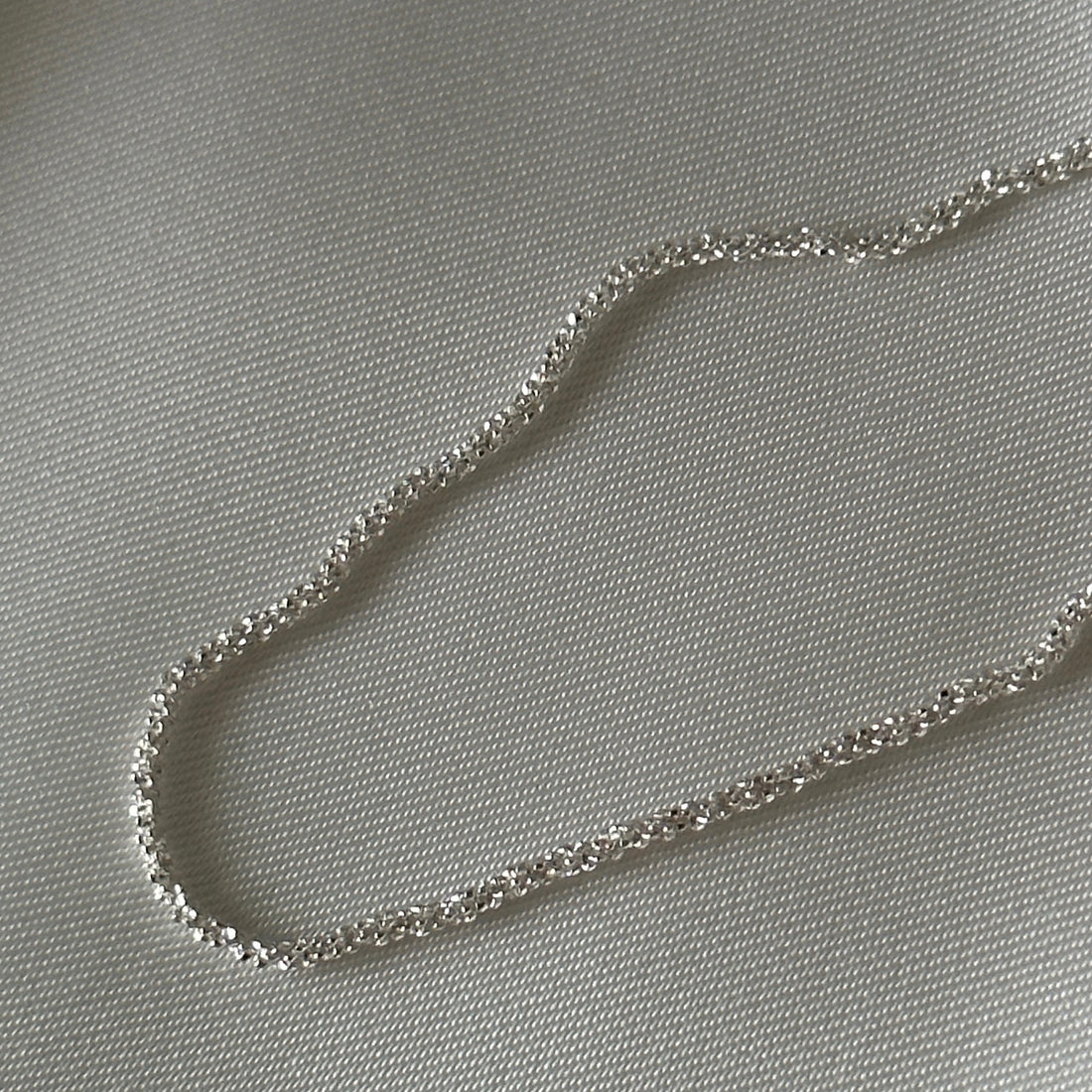 Italian Glitter Intertwining Rope Chain Necklace